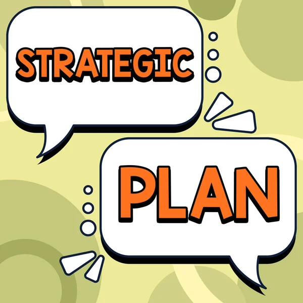Conceptual Display Strategic Plan Business Overview Process Defining Strategy Making — Stok fotoğraf