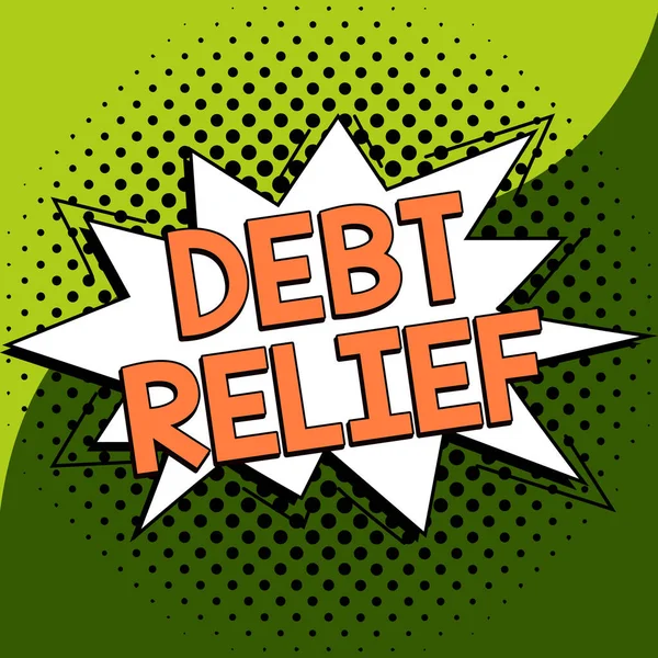 Inspiration Showing Sign Debt Relief Business Overview Partial Total Remission — Stock Photo, Image