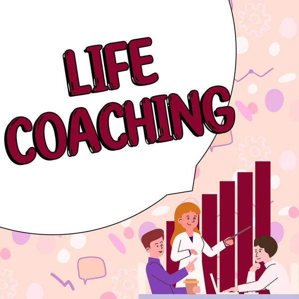 Handwriting Text Life Coaching Word Written Improve Lives Challenges Encourages — 스톡 사진