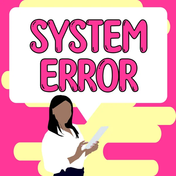 Sign Displaying System Error Concept Meaning Technological Failure Software Collapse — Stockfoto