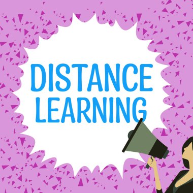 Inspiration showing sign Distance Learning, Business approach educational lectures broadcasted over the Internet remotely