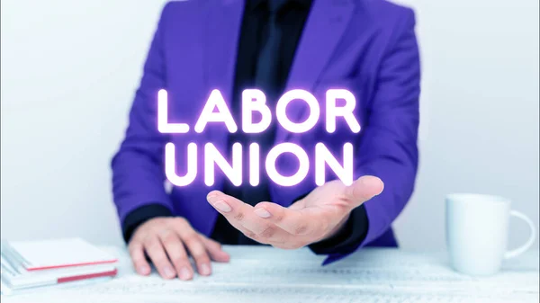 Conceptual display Labor Union, Concept meaning rules relating to rights and responsibilities of workers
