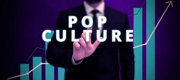 Psaní Textu Pop Culture Pojetí Význam Popisuje Životní Styl Vkus — Stock fotografie