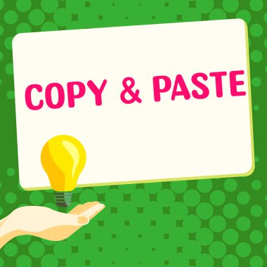 Kopya Yapıştırıcı, İnternet Konsepti imzası gösteren bir ilham kaynağı. Orijinal bir çalışmanın kopyası, kopyası veya kopyası