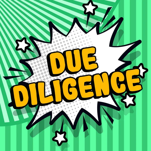 Due Diligence Business Idea Avoid Harming Other Business Property Agreement — стоковое фото