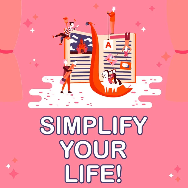 Inspiration Showing Sign Simplify Your Life Word Written Focused Important — Zdjęcie stockowe