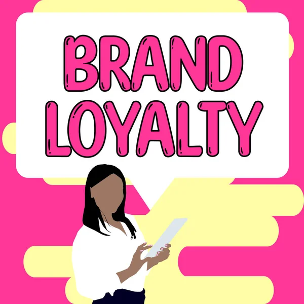 Text Som Visar Inspiration Varumärke Lojalitet Word Skrivet Upprepa Inköp — Stockfoto
