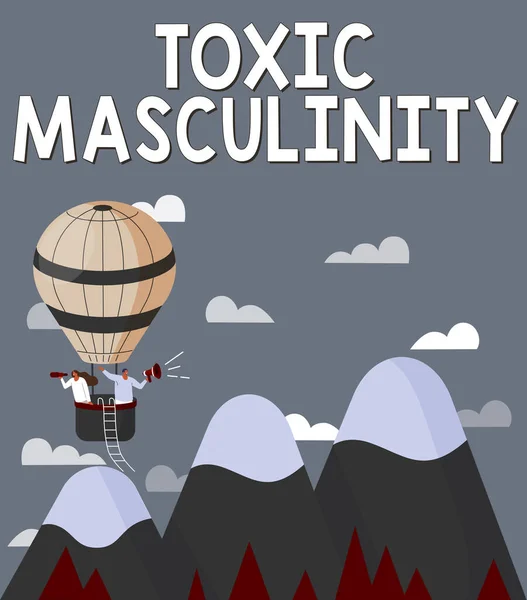 Bildunterschrift Toxic Masculinity Geschäftsidee Beschreibt Enge Repressive Vorstellungen Über Die — Stockfoto