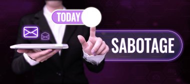 Metin Sabotajı 'nın yazılması, işveren araç ve materyallerinin işçiler tarafından yok edilmesi anlamına gelir.