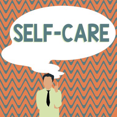 Text caption presenting Self Care, Conceptual photo the practice of taking action to improve ones own health