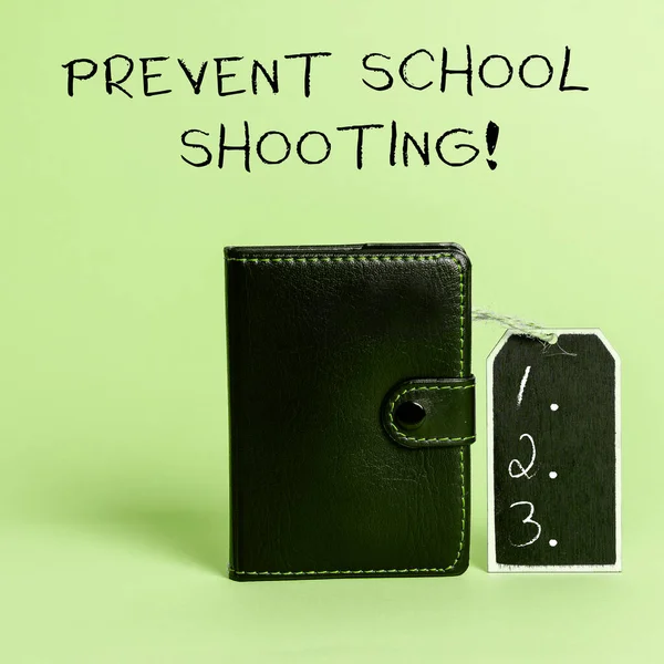 Writing Displaying Text Prevent School Shooting Internet Concept Actions Committed — 图库照片
