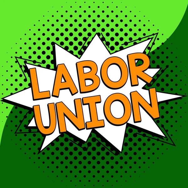 Inspiration Showing Sign Labor Union Internet Concept Rules Relating Rights — Stockfoto