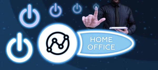 Text Caption Presenting Home Office Business Idea Space Designated Persons — Stockfoto