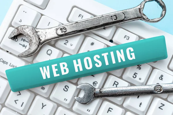 Conceptual display Web Hosting, Business approach The activity of providing storage space and access for websites