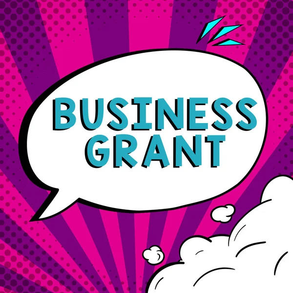 Hand writing sign Business Grant, Business showcase Working strategies accomplish objectives