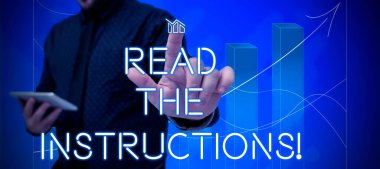 Text caption presenting Read The Instructions, Business idea carefully read something that someone tells you to do