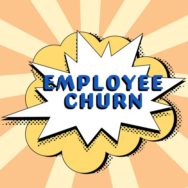 Text Showing Inspiration Employee Churn Concept Meaning Rate Change Existing — Photo