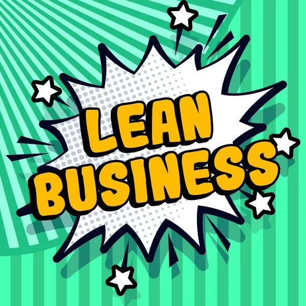 Text Caption Presenting Lean Business Business Concept Improvement Waste Minimization — Stockfoto