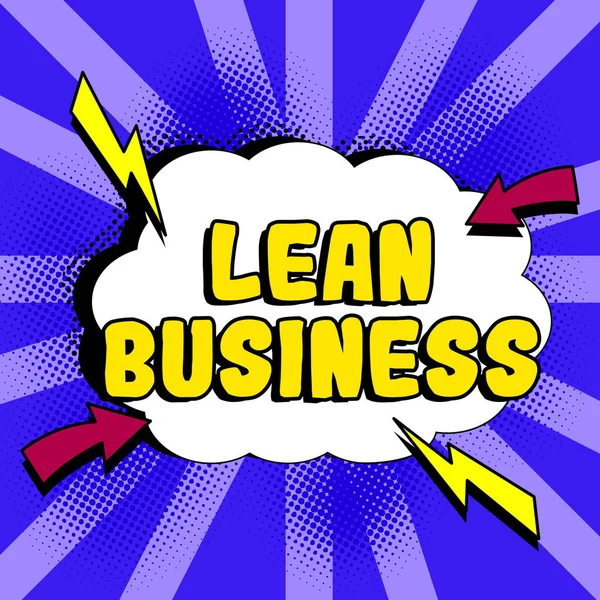 Conceptueel Bijschrift Lean Business Business Approach Verbetering Van Afvalminimalisering Zonder — Stockfoto