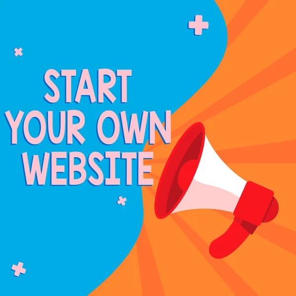 Writing Displaying Text Start Your Own Website Concept Meaning Serve — 图库照片