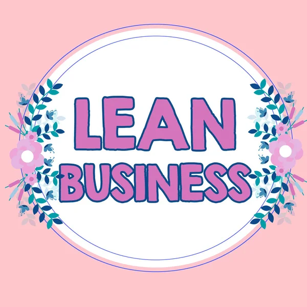 Εγγραφείτε Εμφανίζει Lean Business Business Βιτρίνα Βελτίωση Της Ελαχιστοποίησης Των — Φωτογραφία Αρχείου