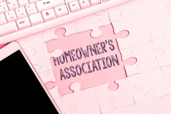 Writing displaying text Homeowners Association, Internet Concept Covers losses and damages to an individuals house