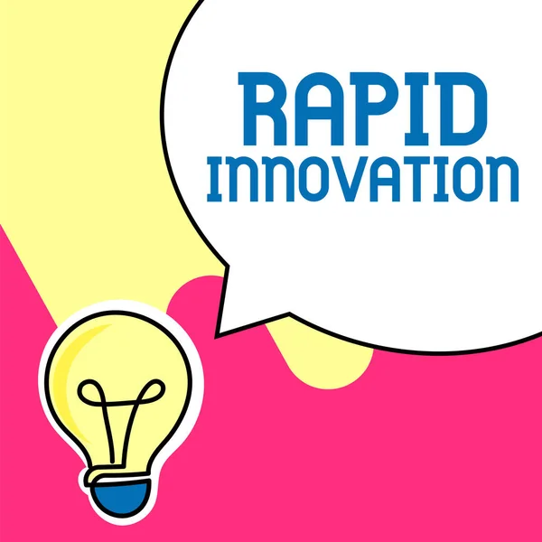 Schreiben Von Text Rapid Innovation Konzeptionelle Foto Merkmal Einer Website — Stockfoto
