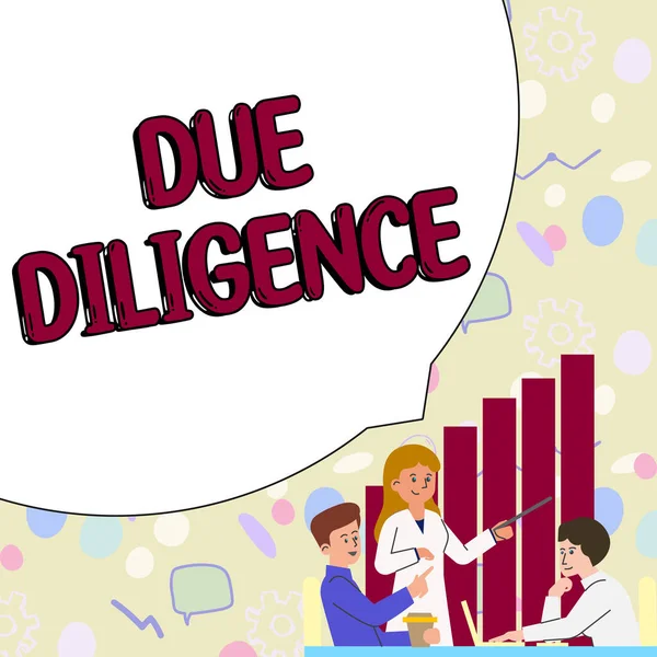 Почерк Текста Due Diligence Business Approach Avoid Harming Other Business — стоковое фото