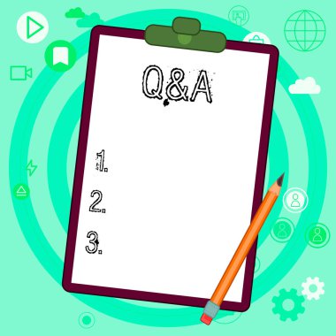 Text sign showing Q A, Business approach defined as questions being asked and answers