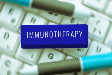 Text sign showing Immunotherapy, Business showcase treatment or prevention of disease that involves enhancement of immune system