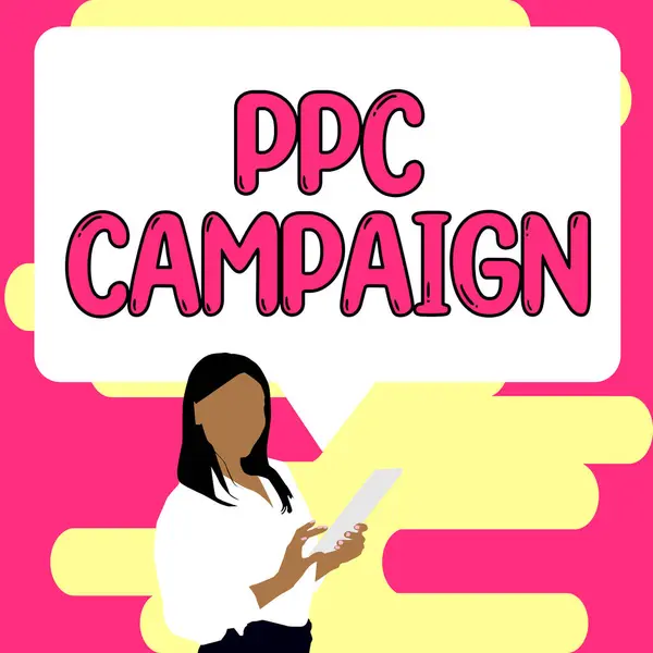 Conceptual Display Ppc Campaign Conceptual Photo Use Ppc Για Την — Φωτογραφία Αρχείου