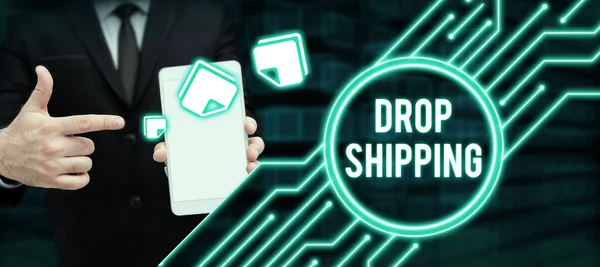 Handwriting Text Drop Shipping Business Overview Send Goods Manufacturer Directly — Stock Photo, Image