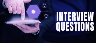 Metin Röportaj Soruları, İş Görüşmeleri, Tipik konu sorgulaması veya sorgulanması gösterimi yazılıyor