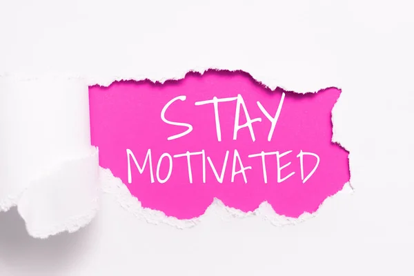 Hand Writing Sign Stay Motivated Business Approach Reward Yourself Every — Stock Photo, Image