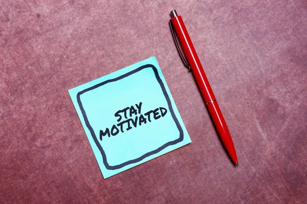 Writing Displaying Text Stay Motivated Business Approach Reward Yourself Every — Stock Photo, Image