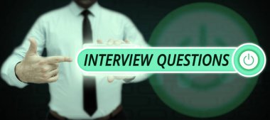 Röportaj Soruları, İş Konsepti 'ni gösteren ilham kaynağı. Röportaj sırasında sorulacak ya da sorulacak tipik bir konu.