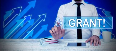 Grant 'i gösteren metin işareti, işletme yaklaşımı Burs için bir kurum veya hükümet tarafından verilen para