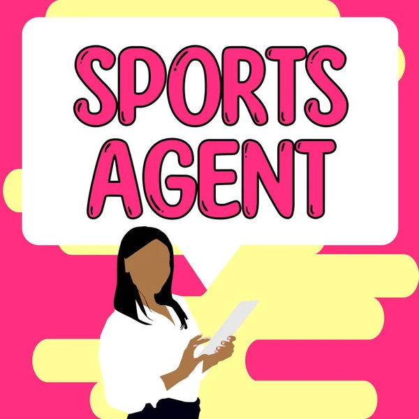 Conceptual display Sports Agent, Business idea person manages recruitment to hire best sport players for a team
