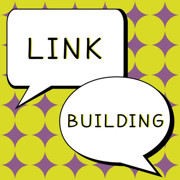 Handwriting text Link Building, Business concept SEO Term Exchange Links Acquire Hyperlinks Indexed
