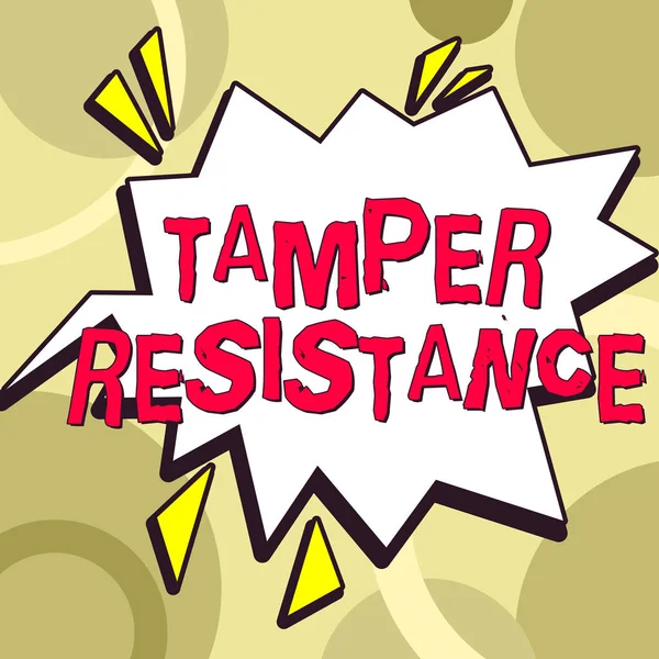 Text Showing Inspiration Tamper Resistance Internet Concept Resilent Physical Harm — Stock Photo, Image