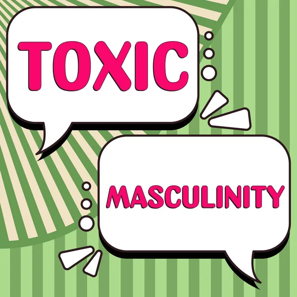 Εννοιολογική Απεικόνιση Toxic Masculinity Λέξη Για Περιγράφει Στενό Κατασταλτικό Τύπο — Φωτογραφία Αρχείου