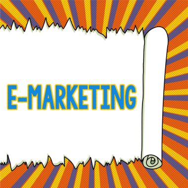 Handwriting text E Marketing, Conceptual photo business that sells product or service electronically