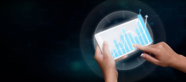 Man sitting at the table with laptop. Big white speech bubble for text overhead. Empty Dialog box on bright colored background. drawing illustration.