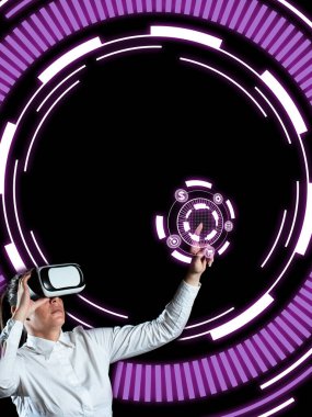 Man sitting at the table with laptop. Big white speech bubble for text overhead. Empty Dialog box on bright colored background. drawing illustration.