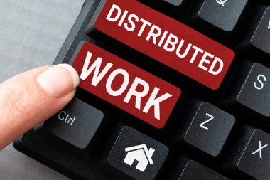 Dağıtılmış İş sunan metin başlığı, ağ tesisleri kullanan şirketler tarafından uygulanan anlam kavramı
