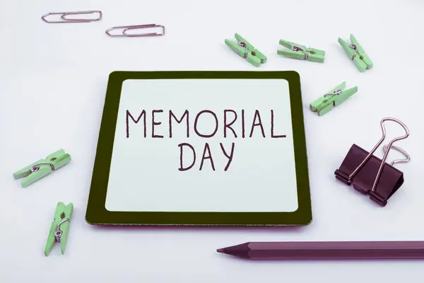 Text Showing Inspiration Memorial Day Business Idea Honor Remembering Those — Stock Photo, Image