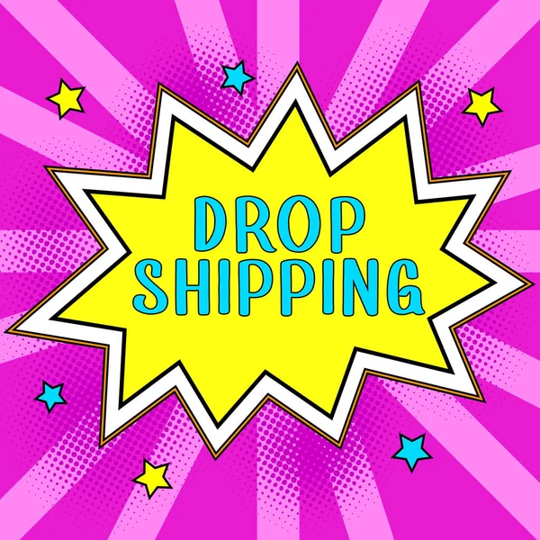 Wyświetlacz Koncepcyjny Drop Shipping Conceptual Photo Send Goods Manufacturer Directly — Zdjęcie stockowe
