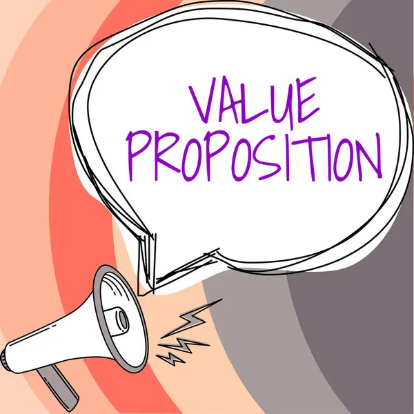 Предложение Ценности Концепция Означающая Сервис Делают Компанию Продукт Привлекательным Клиентов — стоковое фото