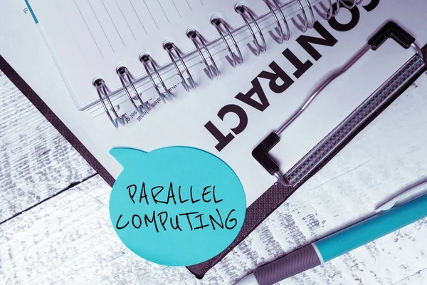 Text Som Visar Inspiration Parallell Computing Koncept Som Betyder Simultan — Stockfoto