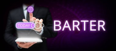 Metin Takas, İş Fikir Ticareti, bir ürünü başka mal veya hizmetlerle takas ederek gösterme yazımı